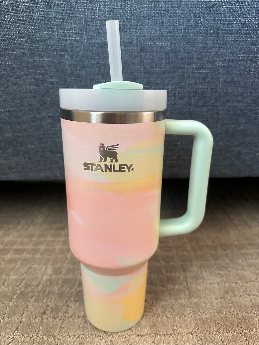 Stanley Pastel Pink and Mint Insulated Mug with Handle